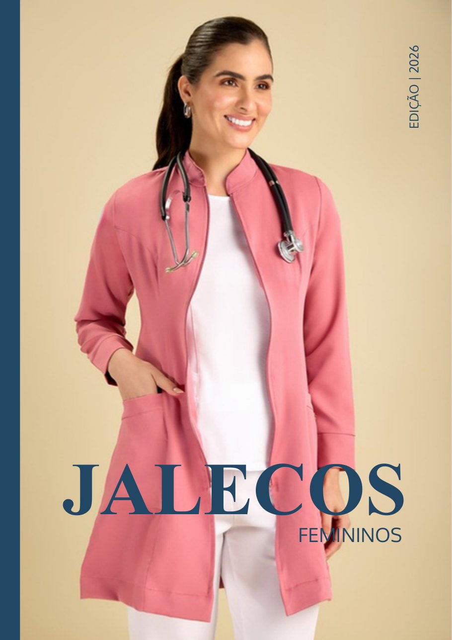 Capa do catálogo Jalecos
